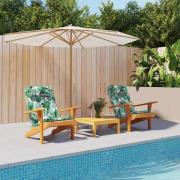 vidaXL Stolskudde Blommor 2 pcs Grön 58 x 77 x 4.5 cm Oxford tyg