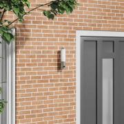 vidaXL Utomhusvägglampa Silver 12 x 7.5 x 29 cm Rostfritt stål