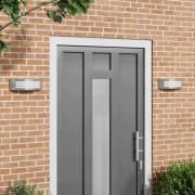 vidaXL Utomhus vägglampa 2 pcs Silver 32 x 10 x 10 cm