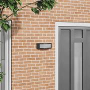 vidaXL Utomhus vägglampa Svart 32 x 10 x 10 cm Rostfritt stål