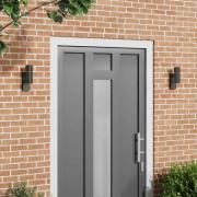 vidaXL Utomhus vägglampa 2 pcs Svart 7 x 10 x 22 cm