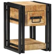 vidaXL Nattduksbord 2 pcs Brun 30 x 30 x 40 cm massivt mangoträ