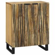vidaXL Sideboard Naturfärg 60 x 33,5 x 75 cm Massivt mangoträ