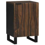 vidaXL Badrumsskåp Brun och svart 38 x 33.5 x 58 cm Massivt Mangoträ