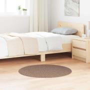 vidaXL Anti-glid Shaggy Matta Brun 90 x 90 cm PP