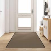 vidaXL Dörrmatta Beige och svart 120 x 350 cm Polypropylen och vinyl