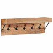 vidaXL Klädhängare med hylla Brun 73 x 19 x 23 cm Massivt akaciaträ