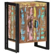 vidaXL Skoskåp Flerfärgsdesign 56 x 35 x 70 cm Massivt återvunnet trä