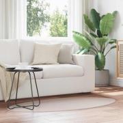 vidaXL Områdesmattor Oval HUARTE Sand 80 x 150 cm 100% Polyester