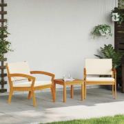 vidaXL Bistroset Brun 45 x 45 x 38cm Massivt akaciaträ