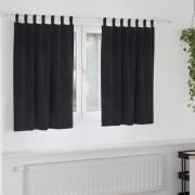 vidaXL Mörkläggningsgardiner 2 pcs Svart 140 x 140 cm Sammet