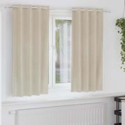 vidaXL Gardiner med gardiner 2 pcs Kräm 140 x 175 cm Sammet