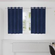 vidaXL Mörkläggningsgardiner 2 pcs Mörkblå 140 x 140 cm Sammet