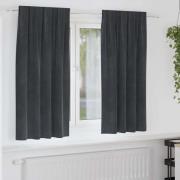 vidaXL Gardiner med gardiner 2 pcs Ljusgrå 140 x 175 cm Sammet
