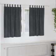 vidaXL Mörkläggningsgardiner 2 pcs Ljusgrå 140 x 140 cm Sammet