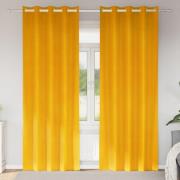 vidaXL Gardiner med gardiner 2 pcs senapsgul 140 x 245 cm Sammet