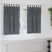 vidaXL Gardiner med gardiner 2 pcs Ljusgrå 140 x 140 cm Sammet