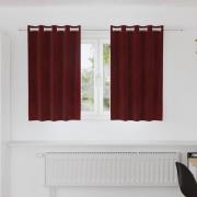 vidaXL Gardiner med gardiner 2 pcs Vinröd 140 x 140 cm Sammet