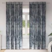 vidaXL Gardiner med gardiner 2 pcs Silvergrå 245 x 140 cm Sammet