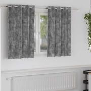 vidaXL Sammetsgardiner med gardiner 2 pcs Grå 140 x 140 cm Sammet