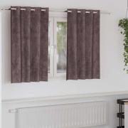 vidaXL Sammetsgardiner med gardiner 2 pcs Brun 140 x 140 cm Sammet