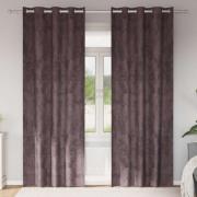 vidaXL Gardiner med gardiner 2 pcs Brun 245 x 140 cm Sammet