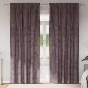 vidaXL Gardiner med gardiner 2 pcs Brun 245 x 140 cm Sammet