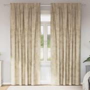 vidaXL Gardiner med gardiner 2 pcs Kräm 245 x 140 cm Sammet