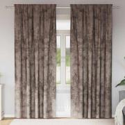 vidaXL Gardiner med gardiner 2 pcs Cappuccino 245 x 140 cm Sammet