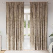 vidaXL Gardiner med gardiner 2 pcs champagne 245 x 140 cm Sammet