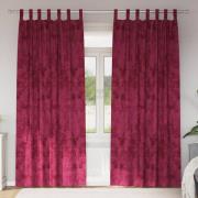 vidaXL Gardiner med gardiner 2 pcs Vinröd 245 x 140 cm Sammet
