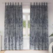 vidaXL Gardiner med gardiner 2 pcs Silvergrå 245 x 140 cm Sammet