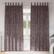 vidaXL Gardiner med gardiner 2 pcs Brun 245 x 140 cm Sammet