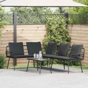 vidaXL Soffa med kudde Grå x Metall