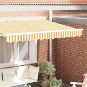 vidaXL Markisvalance Gul och vit 2.3 x 0.2 m Kanvas