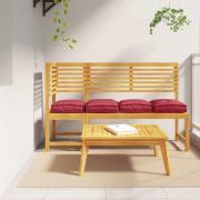 vidaXL Palldyna för sits 4 pcs Vinröd 40 x 40 x 8 cm Oxford tyg