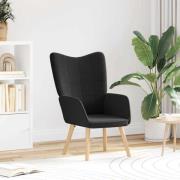 vidaXL Avkopplande stol Svart 62 x 67 x 95,5 cm tyg