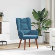 vidaXL Avkopplande stol Blå 63 x 67 x 94 cm Sammet