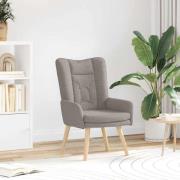 vidaXL Avkopplande stol Taupe 63 x 67 x 94 cm tyg