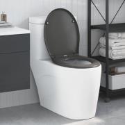 vidaXL Snabbt Släpp Toalettstolssits Antracit 44.8 x 37.3 x 4.2 cm