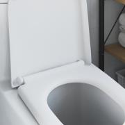 vidaXL Snabbt Släpp Toalettstolssits Vit 46.2 x 36 x 4.3 cm Duroplast