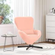 vidaXL Äggfåtölj Rosa 63 x 73 x 90 cm Krälsig Ull-liknande Tyg