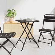 vidaXL Trädgårdsbord Antracit 55 x 55 x 73 cm Pulverlackerad stål