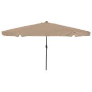vidaXL Trädgårdsparasol Taupe och svart 395 x 395 x 245 cm
