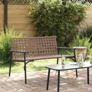 vidaXL Trädgård Stol Svart 113 x 79 x 75cm konstrotting