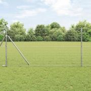 vidaXL Staketstolpar 7 pcs Silver Ø32mm 190 cm Galvaniserat stål