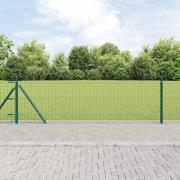vidaXL Staketstolpar 13 pcs Grön Ø32mm 50 cm Galvaniserat stål