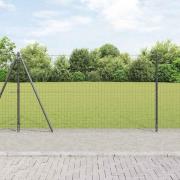 vidaXL Staketstolpar 7 pcs Grå Ø32mm 150 cm Galvaniserat stål
