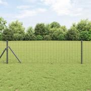vidaXL Eurogärdsel Grå 0.4 x 10 m PVC-belagt järn