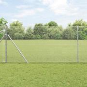 vidaXL Svetsat trådstängsel Silver 1.4 x 50 m Stål